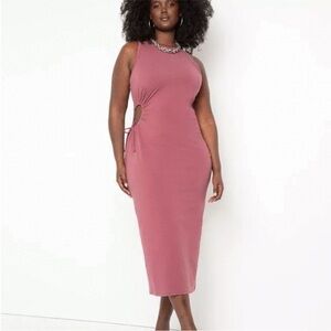 NWT Eloquii Knit Dress With Cutout Detail Pink Size 14/16